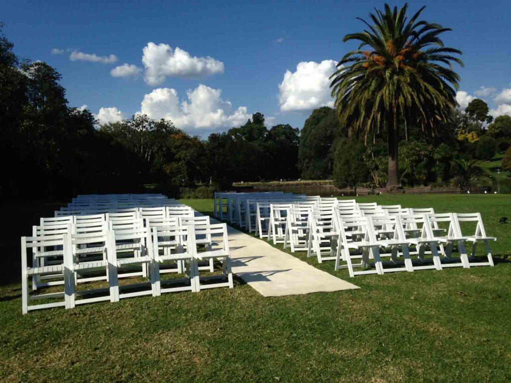White wooden chairs Weddings Of Distinction
